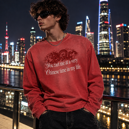 Chinese Dragon – Vintage Washed Long Sleeve